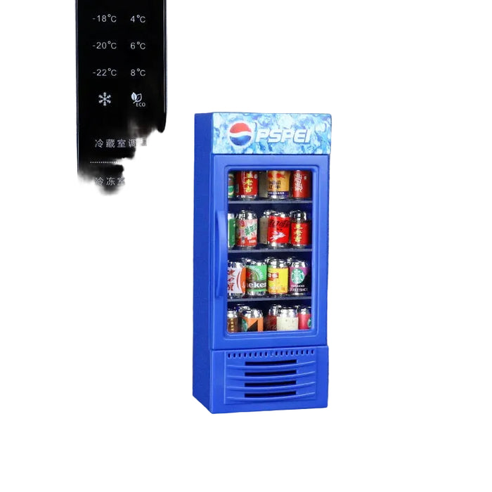 Mini Simulation Cola Refrigerator Model Decoration 1/10