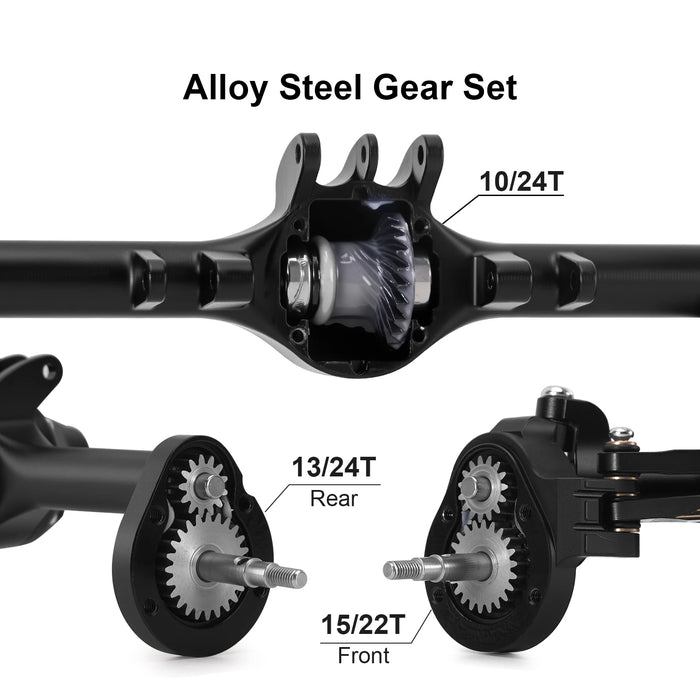 INJORA Planet Portal Axles w/ Double Joint Shafts for Redcat Ascent-18 APEX 1/18