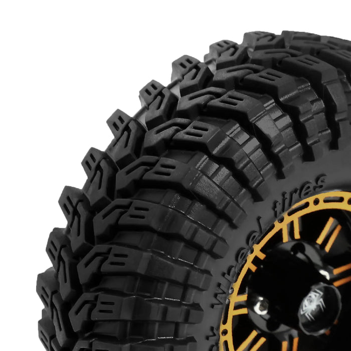 4PCS 1.9" 115x45mm 1/10 Crawler Beadlock Wheels Set (Metal, Rubber)