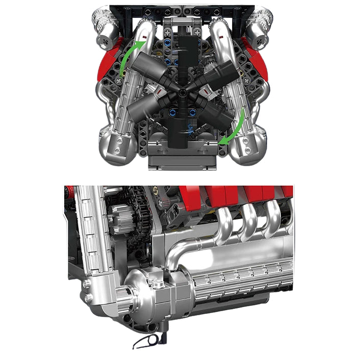 Mould King 10203 Voiture de sport M8 Moteur V8 Blocs de construction (1169 pièces)