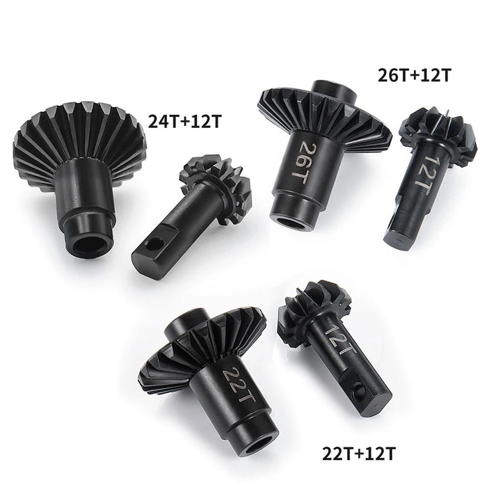 Ensemble d'engrenages d'essieu différentiel Overdrive Underdrive 12T&22T/24T/26T pour Traxxas TRX-4M Bronco Defender 1/18 (Acier)