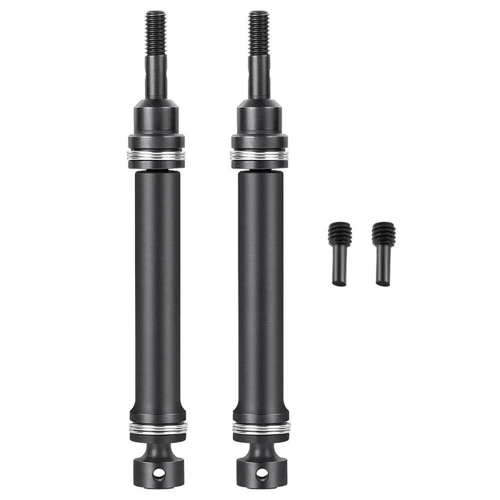 2PCS Front & Rear CVD Drive Shaft for Traxas Mini E-Revo Summit VXL Slash 4WD 1/16 (Staal)