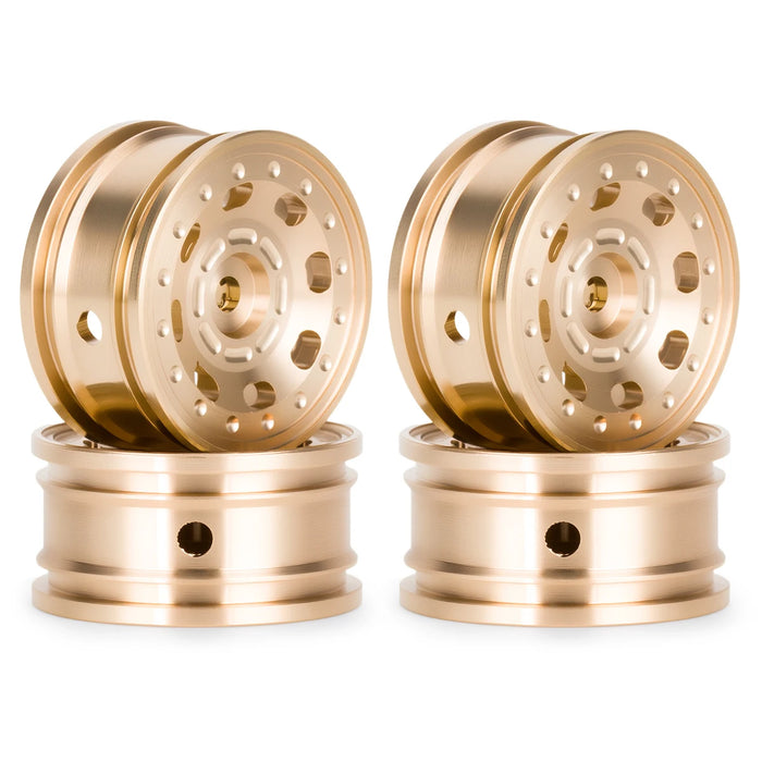 4PCS 0.7" 18x9.5mm Wheel Rims for Axial SCX30 1/30 (Messing)