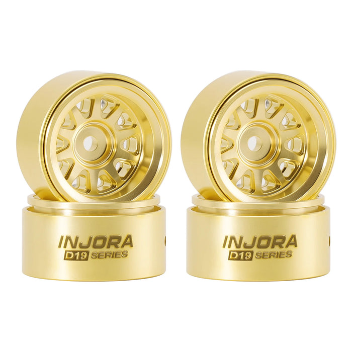 INJORA 4PCS D19 0.7" 19x10.8mm Beadlock Crawler Wheels