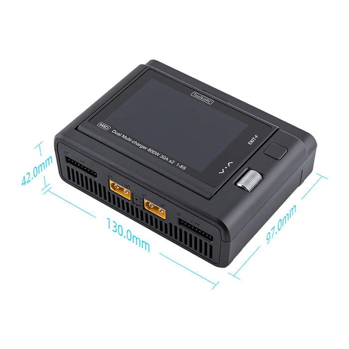 ToolkitRC M8D 1600W 50A Dual Channel DC Smart Charger