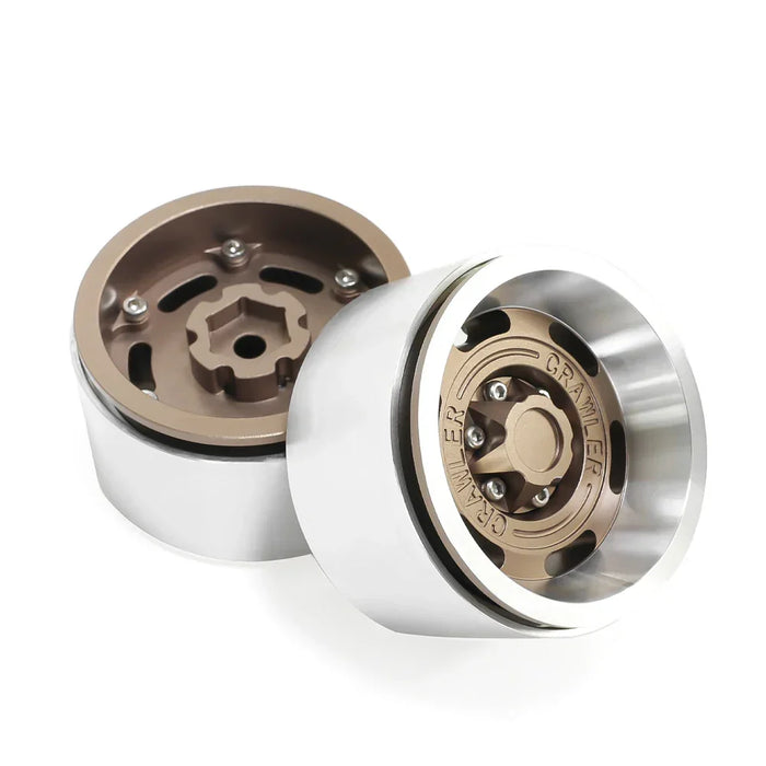 4PCS 1.9" 55.5x32mm 1/10 Crawler Beadlock Wheels Set (Metal)