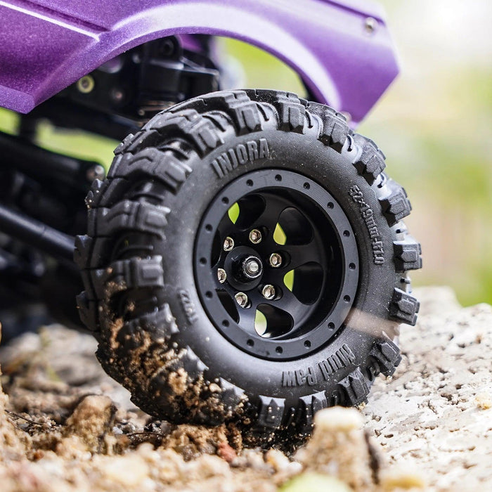 INJORA -4.7mm Negative Offset 1.0" 28x15.4mm 1/24 1/18 Crawler Beadlock Wheels (Aluminium)