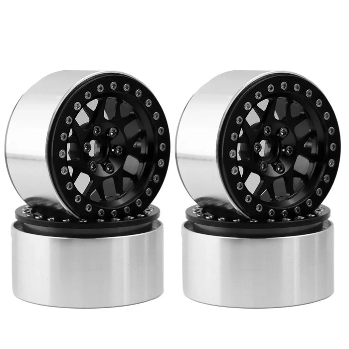 4PCS 2.2" 65x35mm 1/10 Crawler Beadlock Wheels Set (Metal)
