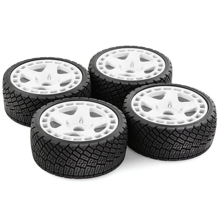 4PCS 100x40mm 1/8 1/7 Touring Drift Wheels Set (Plastic, Rubber)