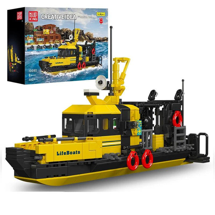 Mould King 10080 Norwegian Multi-functional Lifeboat Model (462 Pieces)