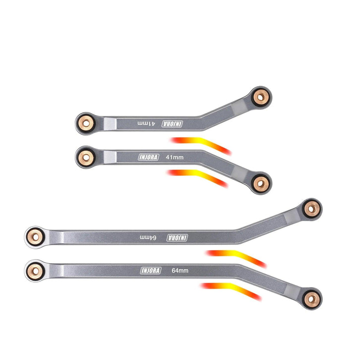INJORA Ensemble de 4 liens à haute garde au sol pour Axial SCX24 GX470 1/24 (Aluminium)