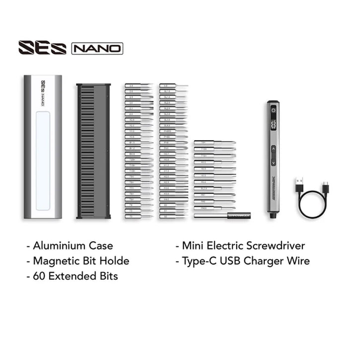 ARROWMAX SES Nano 60 in 1 Mini Electric Cordless Screwdriver Set