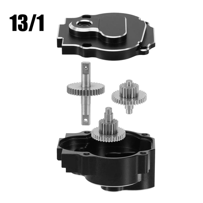 INJORA Transmission complète avec moteur brossé 180 48T pour Redcat Ascent-18 1/18 (Aluminium)