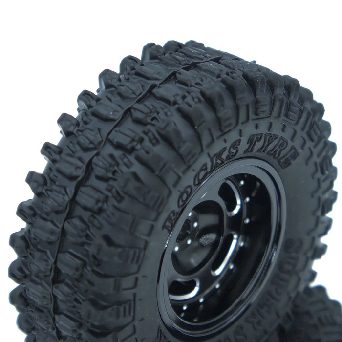 TxxRcss 4PCS 1.0" 52x19mm Beadlock Wheel Set 1/18/24