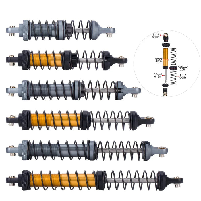 70mm-120mm Shock Absorber for Axial, Traxxas 1/10 (RVS)