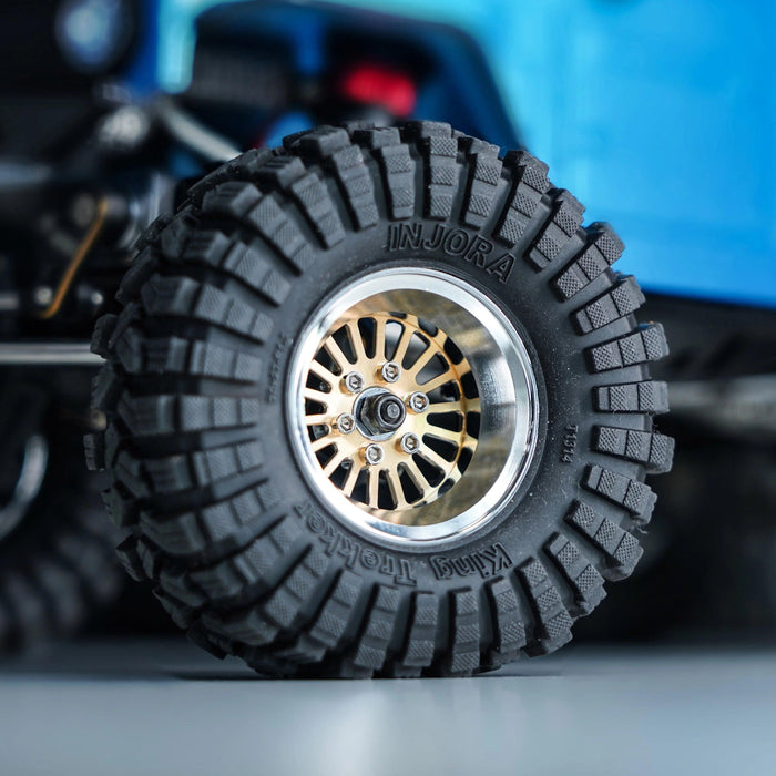 INJORA 1.3" ModuWheel 1/24 1/18 Crawler Wheel Faces (Brass)