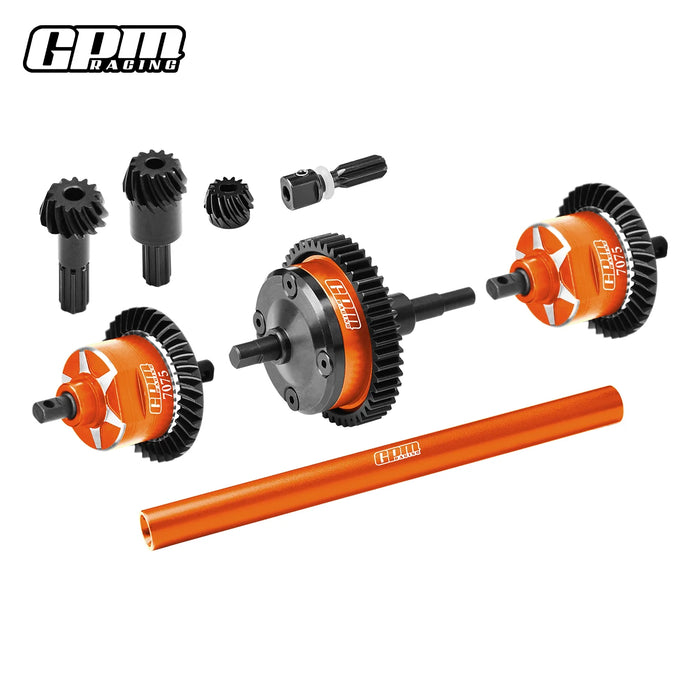 Différentiel complet avant, central et arrière GPM pour TRAXXAS Mini Maxx 1/10 (acier, AL)