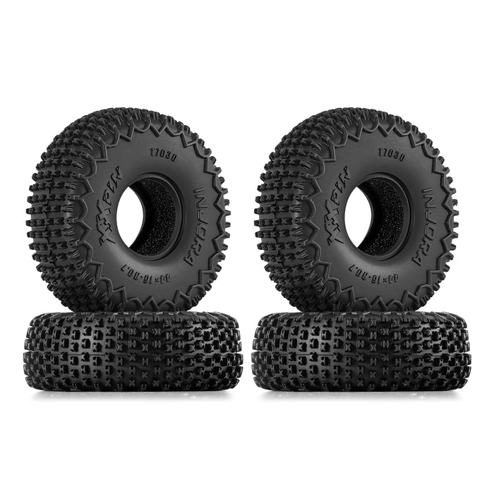 INJORA 4PCS 0.7" 44x16mm  XHX Pin Crawler Tires 1/30