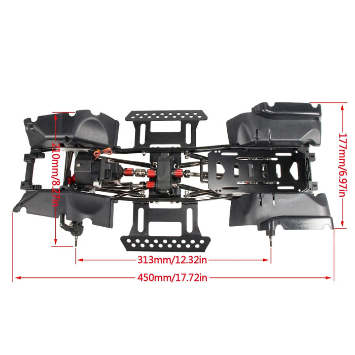 313mm Wheelbase Chassis for Axial SCX10 1/10