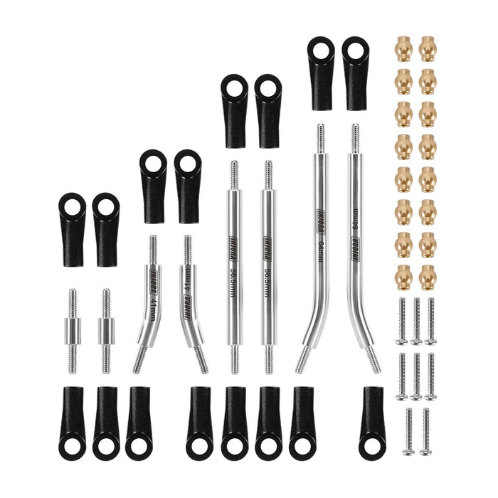 INJORA Châssis à haute garde au sol Ensemble 4 liens pour Axial SCX24 GX470 1/24 (RVS)