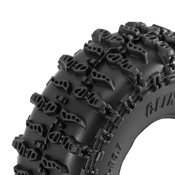 INJORA 4PCS 0.7" 41x14mm Cling On Crawler Tires 1/30