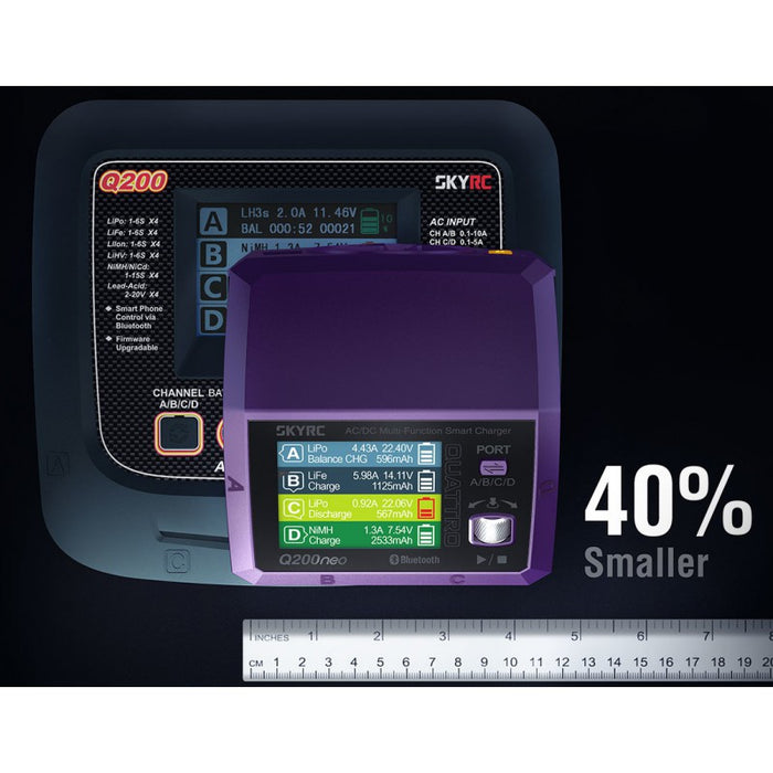 SkyRC Q200 neo Quattro AC/DC Charger (AC max 200W - DC max 400W)