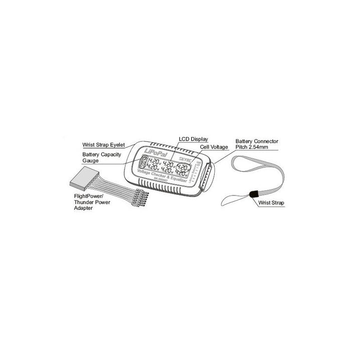 SkyRC LiPoPal LiPo Battery Voltage Checker & Equilizer