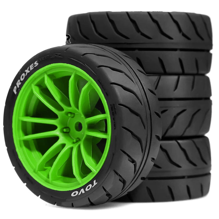 4PCS 68x27mm 1/10 Touring/Drift Wheels Set (Plastic, Rubber)