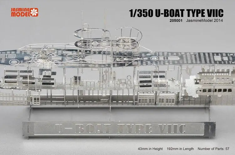 205001 Deutsches U-Boot Typ VIIC U-Boot-Skelett 1/350 (Kunststoff)