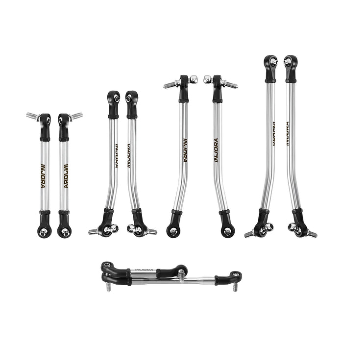 INJORA High Clearance Chassis Links & Steering Links Set for Axial SCX30 1/30 (RVS)