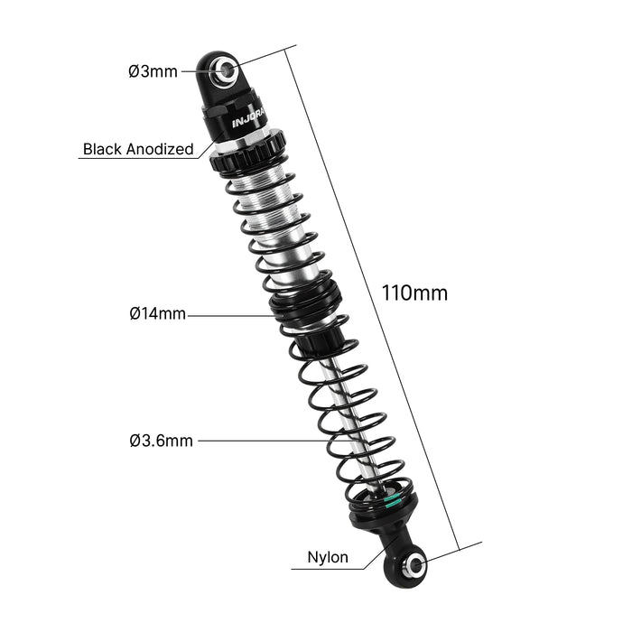 DRX Dual-Rate Spring Oil Shocks 80-120mm 1/10