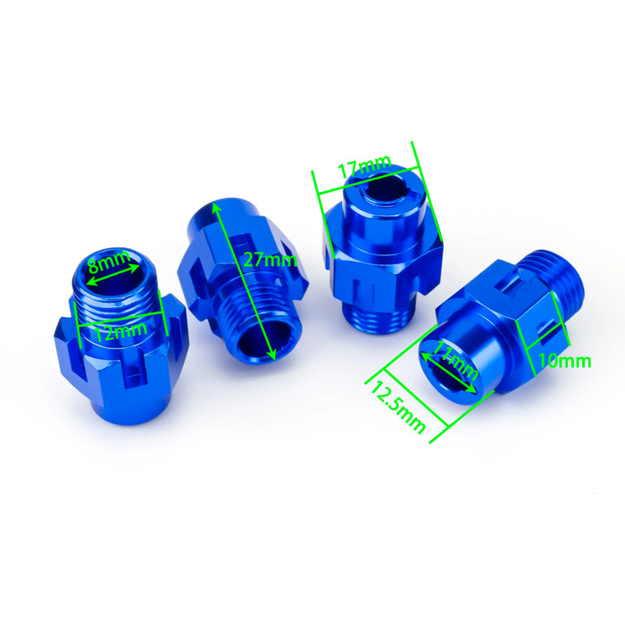 4PCS Hex Wheel Hub Adapters for Traxxas Jato VXL-2S 1/8 (Alu)