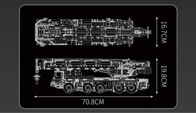 MOULD KING 17075 Camion Grue Mobile LTM1110 Blocs de Construction (3248 Pièces)
