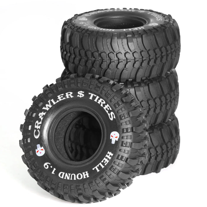4PCS 1.9" 118x48mm 1/10 Crawler Tires (Rubber)