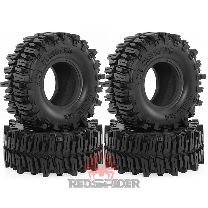 4PCS 2.2" 130x55mm 1/10 Crawler Tires (Rubber)