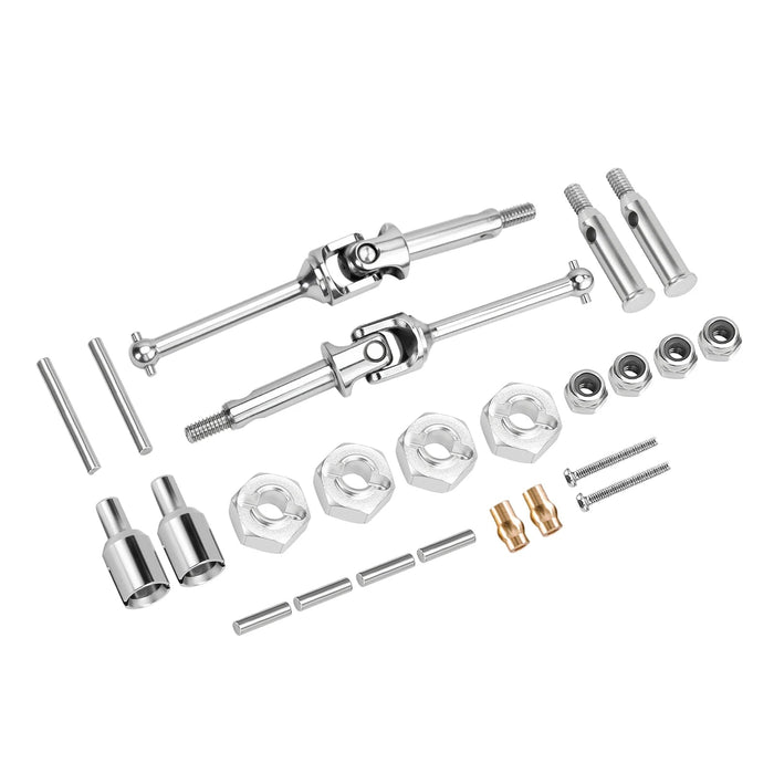 Ensemble d'arbre de transmission CVD, essieux, hexagones de roue pour Losi Micro-B 1/24, Micro-T 1/28 (RVS)