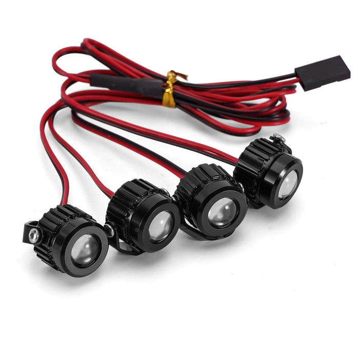 INJORA Super Lumières LED Brillantes 1/10 1/8 (Aluminium, Blanc)