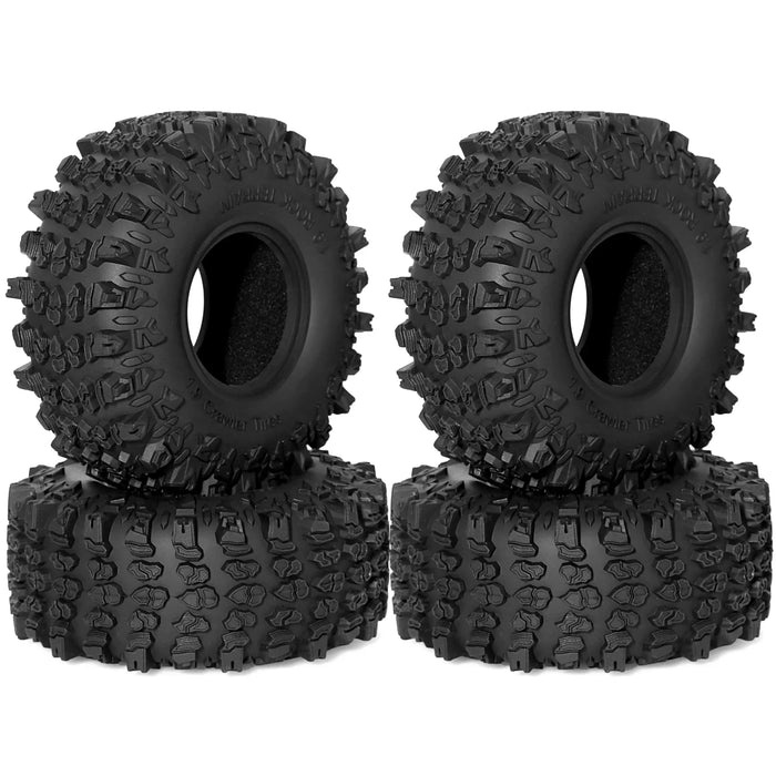 4PCS 1.9" 118x45mm 1/10 Crawler Beadlock Wheels Set (Rubber)