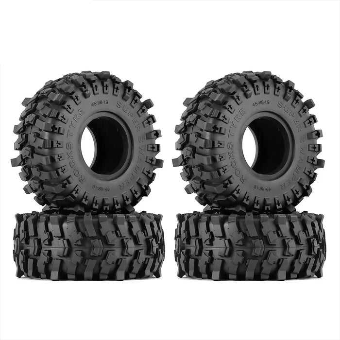 4PCS 1.9" 118x45mm 1/10 Crawler Tires (Rubber)