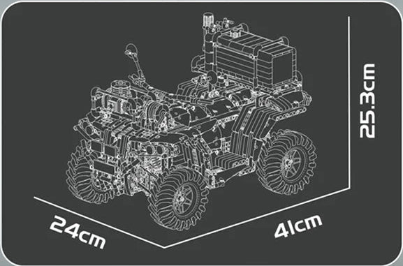 Mould King 23003 Véhicule tout-terrain de lutte contre l'incendie Blocs de construction (2100 Stukken)