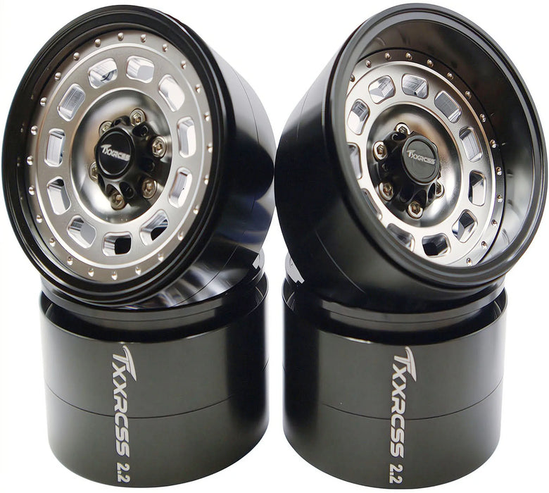 TxxRcss 4PCS 2.2" 61.5x40mm Beadlock Wheel Rims 1/10 (Alu)
