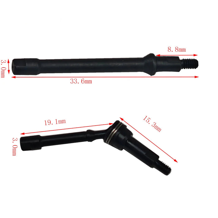 Front CVD, Rear Drive Shaft for Axial SCX30 1/30 (Staal)