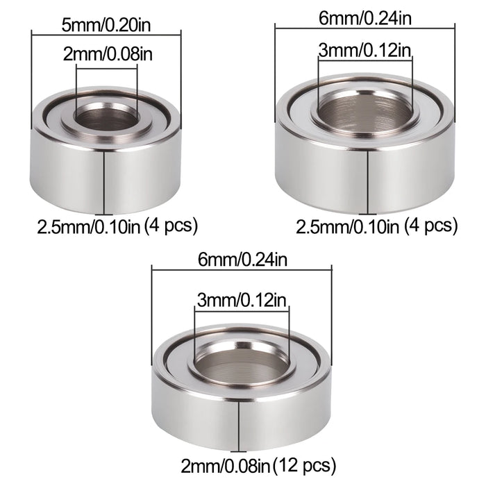 20PCS Bearing Kit for Axial SCX30 1/30 (RVS)