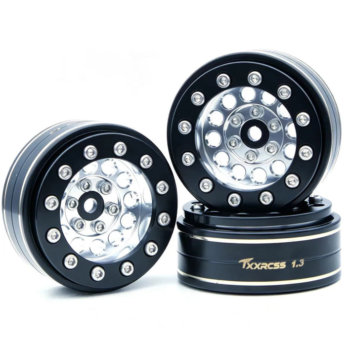 TxxRcss 4PCS 1.3" 36.8x16.5mm Beadlock Wheel Rims 1/18/24 (Alu)