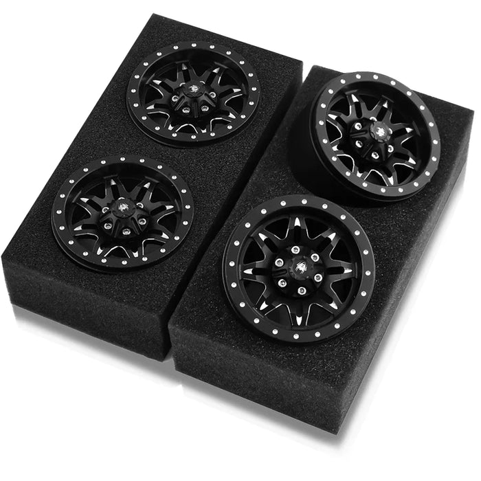 4PCS 1.9" 52x22mm 1/10 Crawler Beadlock Wheels (Metal)