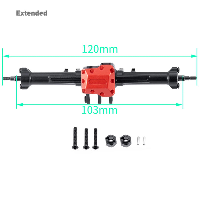 Extended / Stock Front Rear Complete Axle for Traxxas TRX-4M 1/18 (Alu)