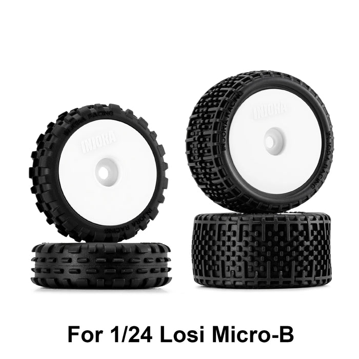 INJORA Pin Buggy Tires & Wheels for Losi Micro-B/T 1/28/24