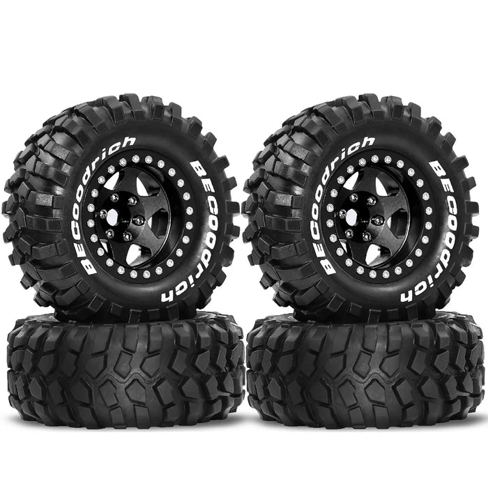 4PCS 1.9" 120x45mm 1/10 Crawler Beadlock Wheels Set (Metaal, Rubber)
