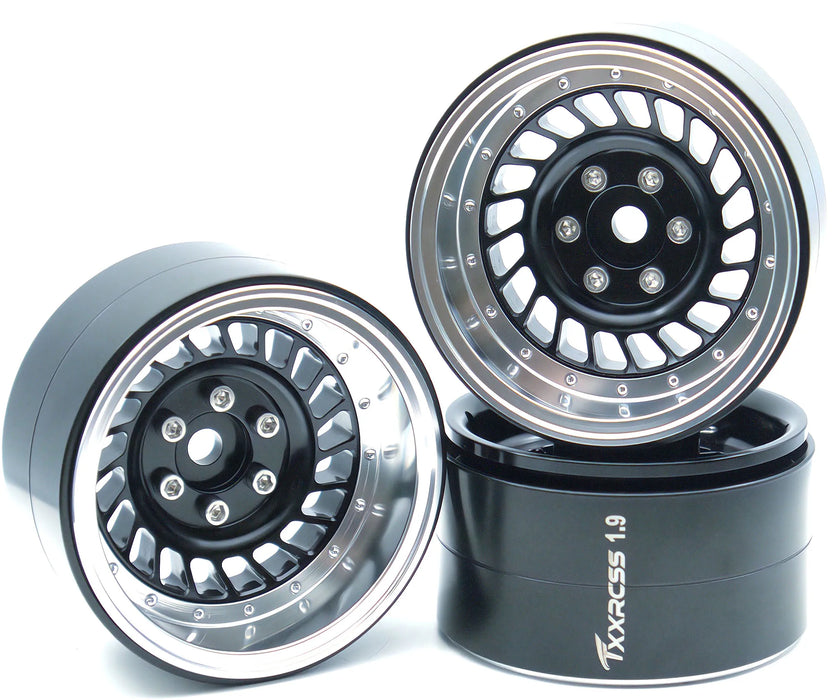 TxxRcss 4PCS 1.9" 55x27mm Beadlock Wheels Rims 1/10