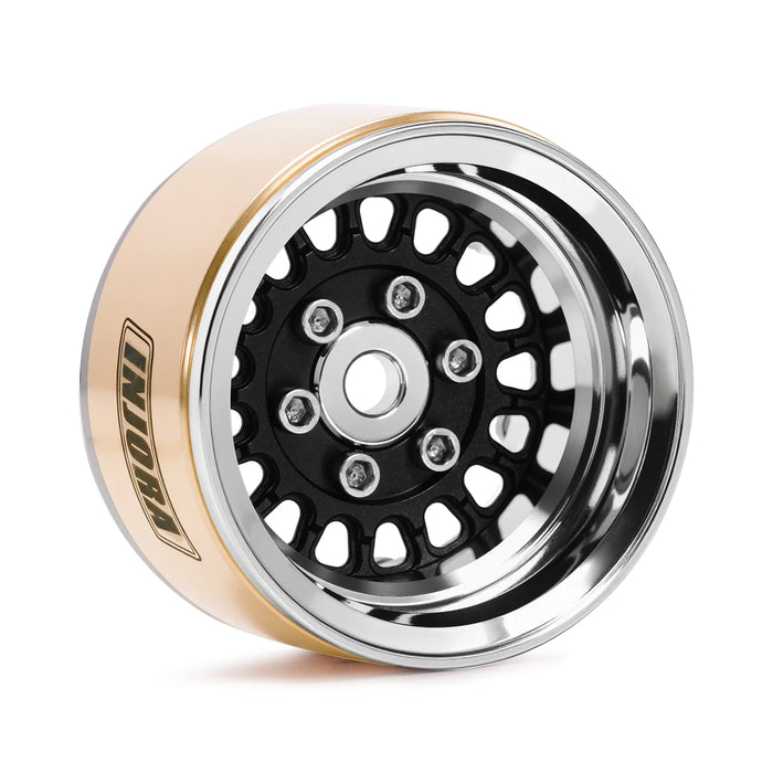 Roues ModuWheel Beadlock 1,0" 28x15,4mm 1/18 1/24 Crawlers (Laiton et Aluminium)